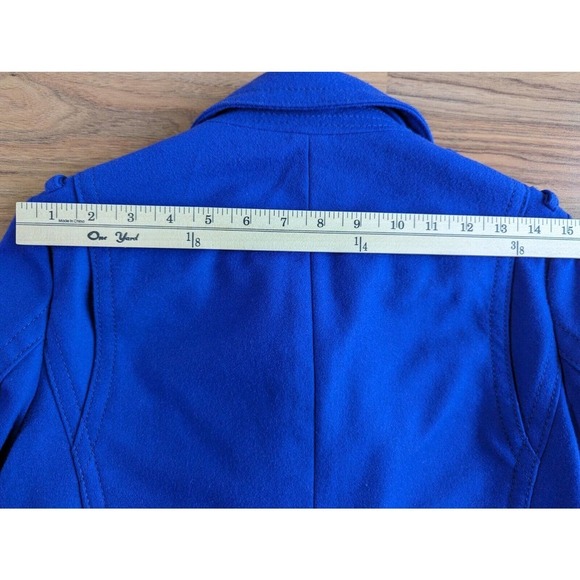 GAP Blogger Favorite Royal Purple Wool Moto Jacket Ultra Violet Purple XS - Picture 13 of 13